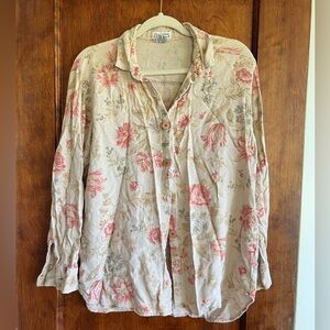 Vintage floral Express button down